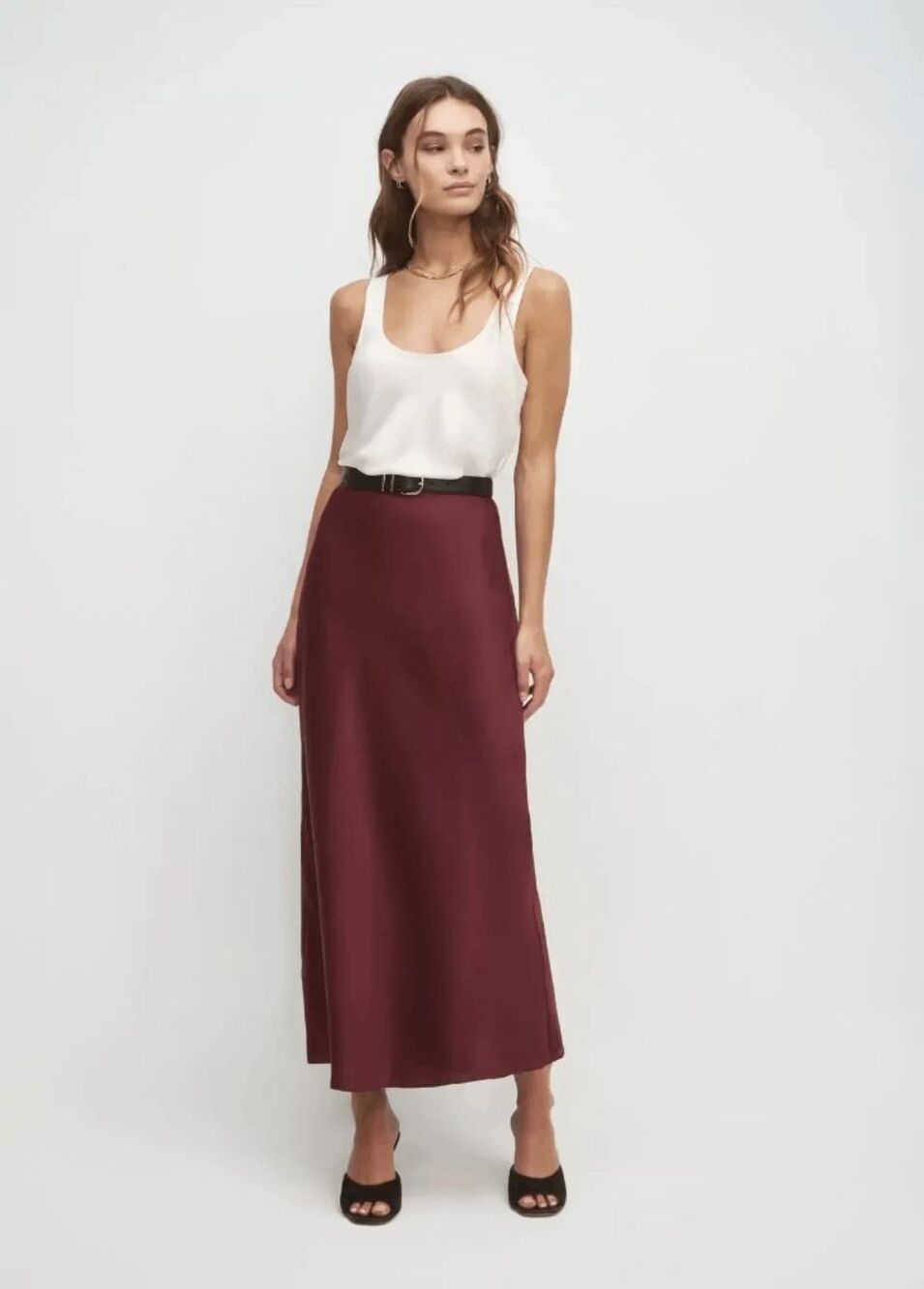 Favorite Daughter Vino Maroon The Favorite Long Maxi Skirt Women's Size XS